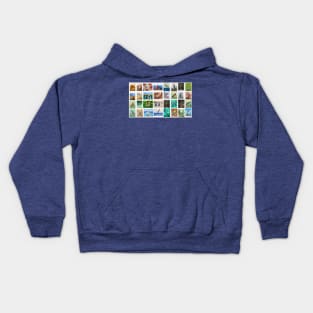 Birds from around the world Kids Hoodie